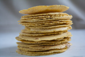 Stack of homemade tortillas