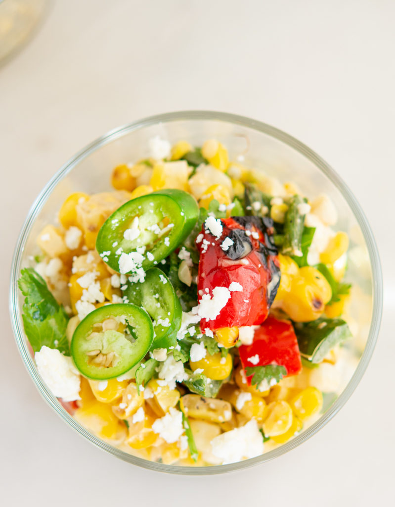 Grilled Elote Style Corn Salad - SheCooks.Design