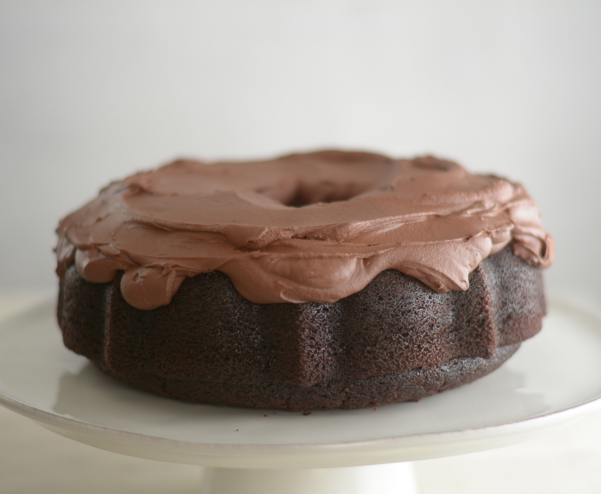 Dark Chocolate Whiskey Cake with Whiskey Ganache