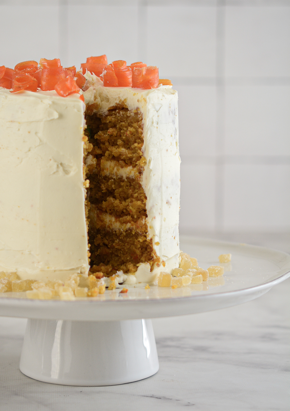 Kitchen Bounty: Carrot Cake with Candied Ginger and Orange, Honey,  Cream-Cheese Frosting